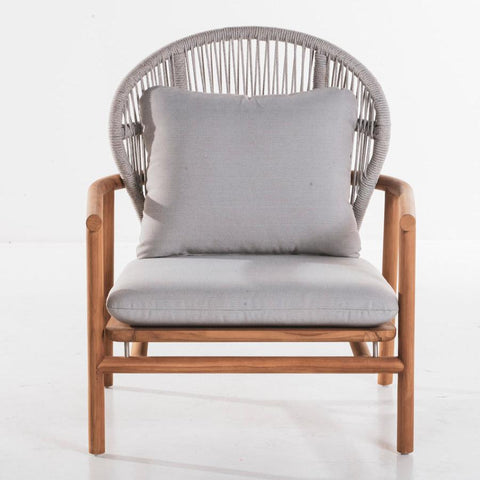 Echoes Outdoor Teak and Rope Armchair