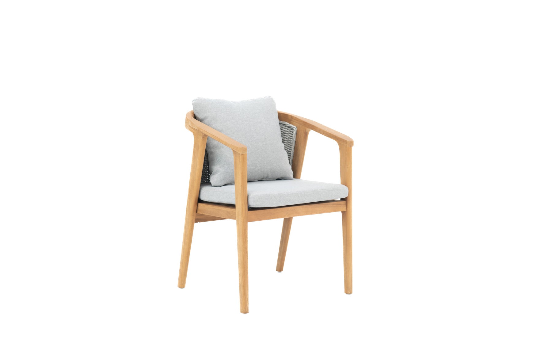 Orion Outdoor Teak and Rope Dining Chair