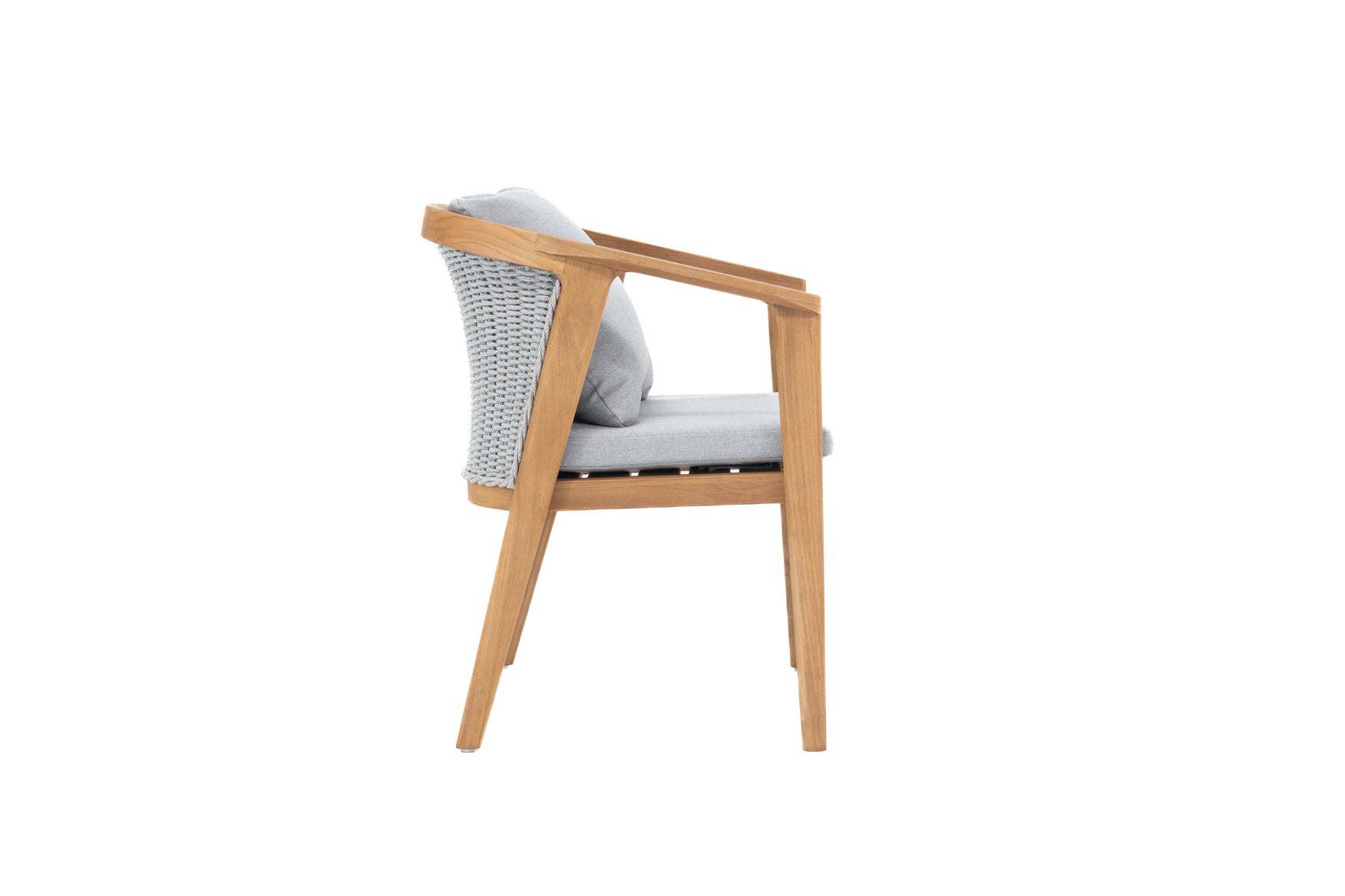 Orion Outdoor Teak and Rope Dining Chair