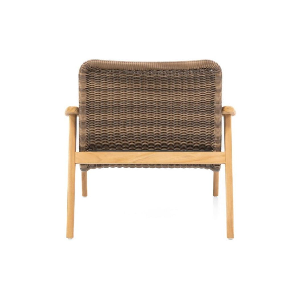 Olivia Outdoor Teak and Wicker Armchair