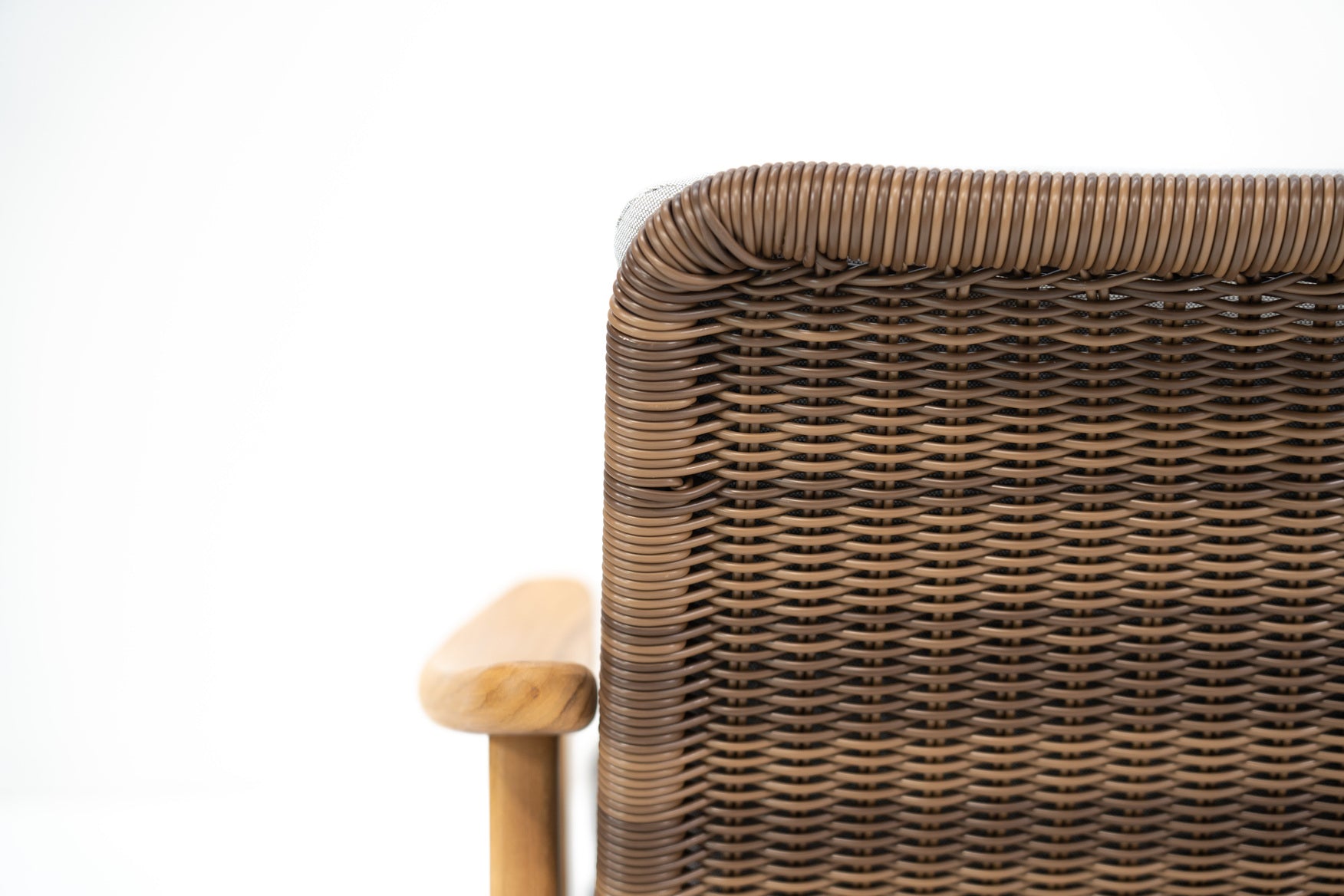 Olivia Outdoor Teak and Wicker Armchair