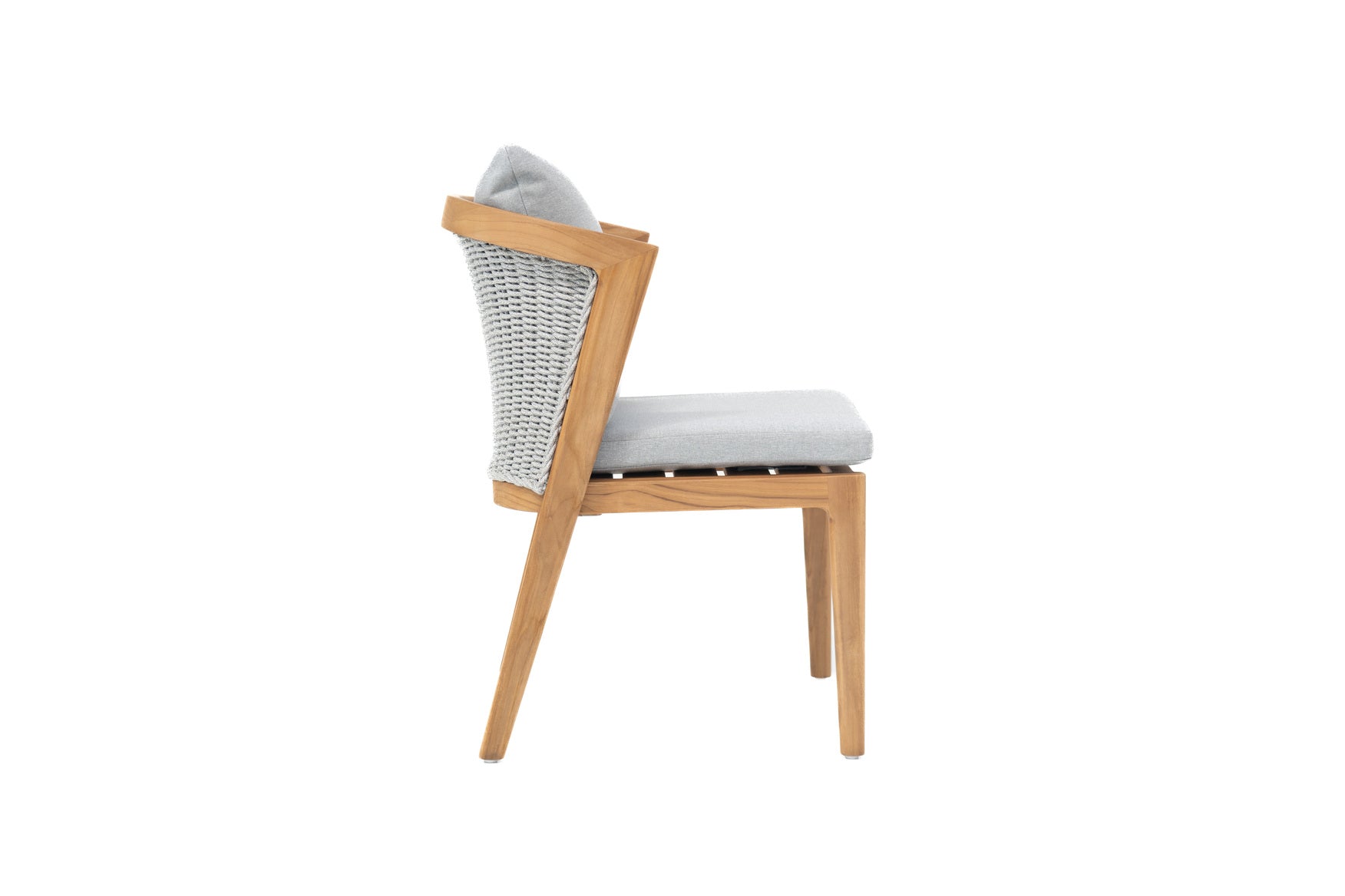 Orion Outdoor Teak and Rope Dining Chair