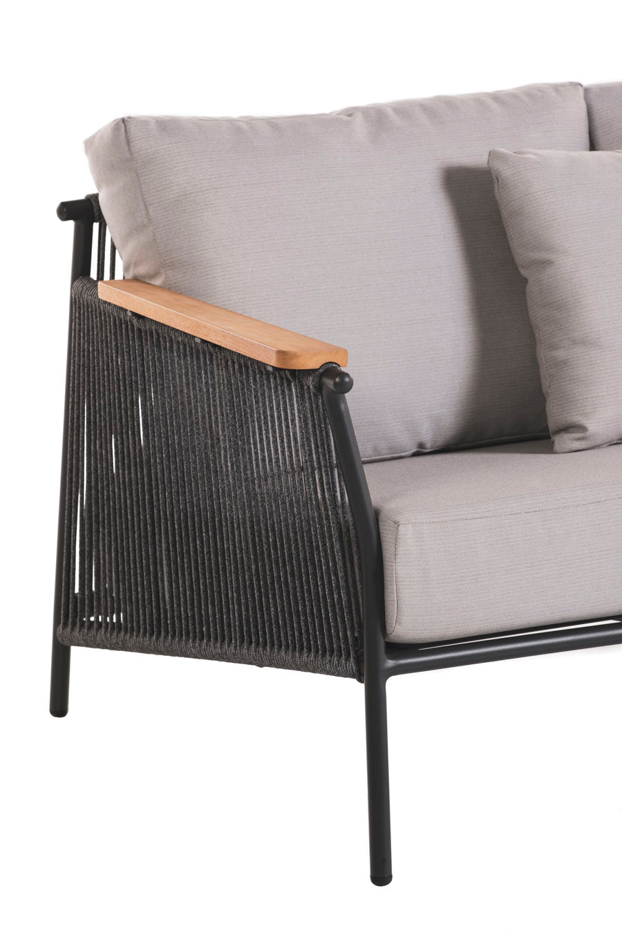 Zephyr Outdoor Teak and Rope Armchair