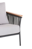 Zephyr Outdoor Teak and Rope Armchair