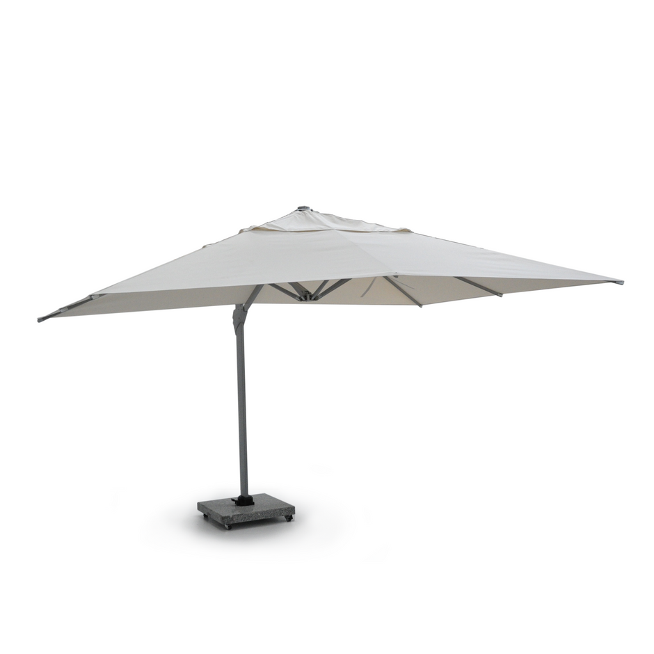 Apollo Outdoor Cantilever Umbrella with 90kg Marble Base - Pro fabric 300W 400D 250H