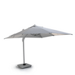 Apollo Outdoor Cantilever Umbrella with 90kg Marble Base - Stripe Grey 300W 300D 250H