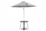 Helios Outdoor Market Umbrella with 40kg Marble Base - Grey Round