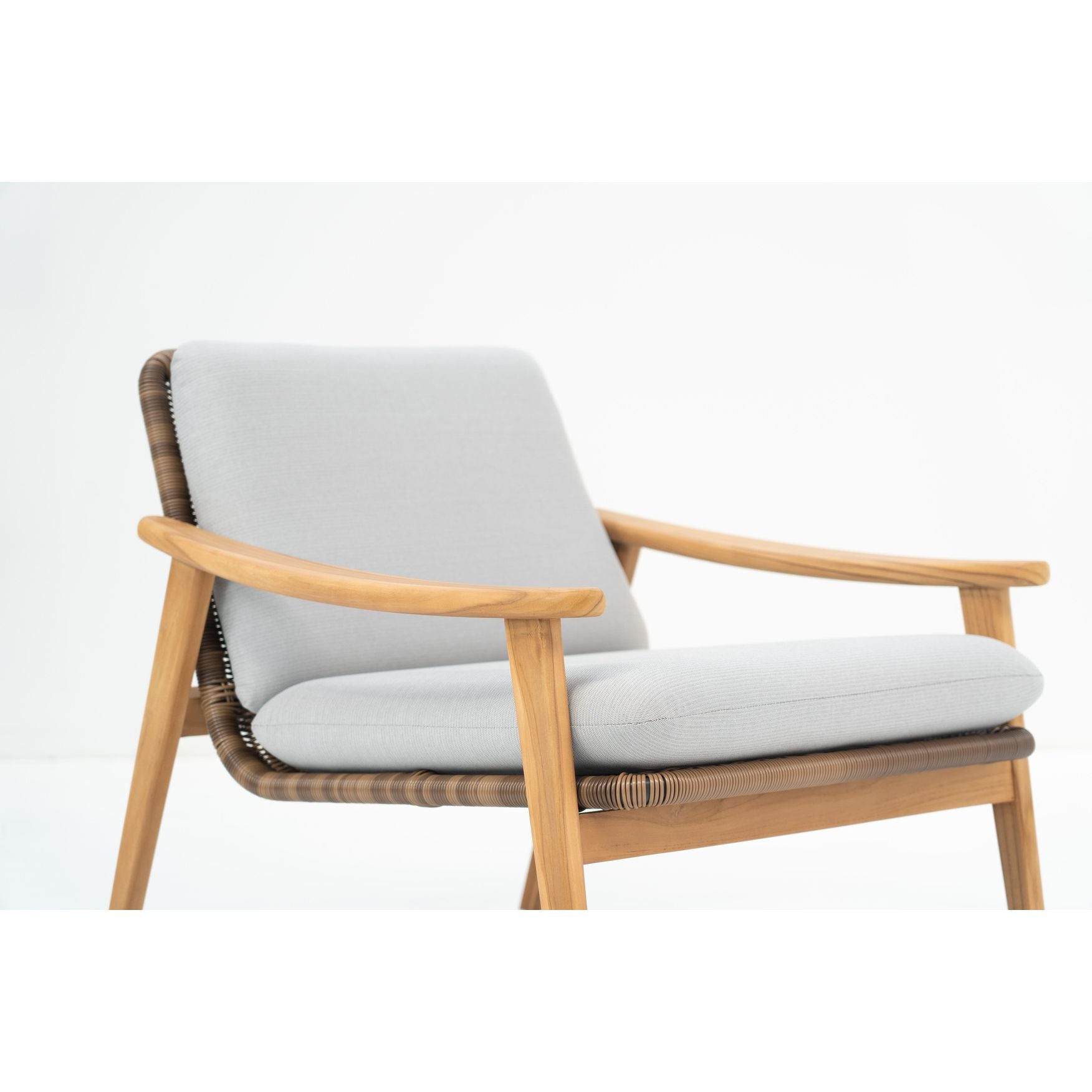 Olivia Outdoor Teak and Wicker Armchair