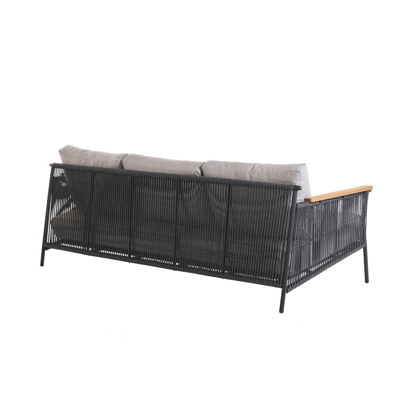 Zephyr 3 Seater Teak and Rope Lounge