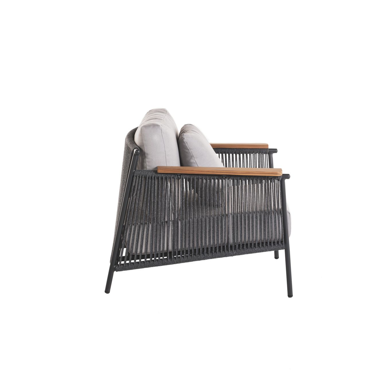 Zephyr Outdoor Teak and Rope Armchair