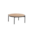 Zephyr Outdoor Round Coffee Table with Teak Top