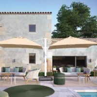 Water-Filled Resin Base (max 150kg) for Outdoor Cantilever Umbrella