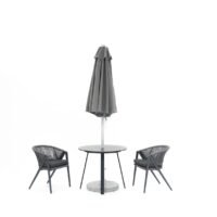 Helios Outdoor Market Umbrella - Grey Round 2.5m*2.5m