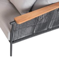 Zephyr Outdoor Teak and Rope Armchair