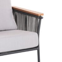 Zephyr Outdoor Teak and Rope Armchair