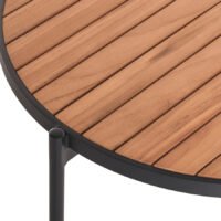 Zephyr Outdoor Round Coffee Table with Teak Top