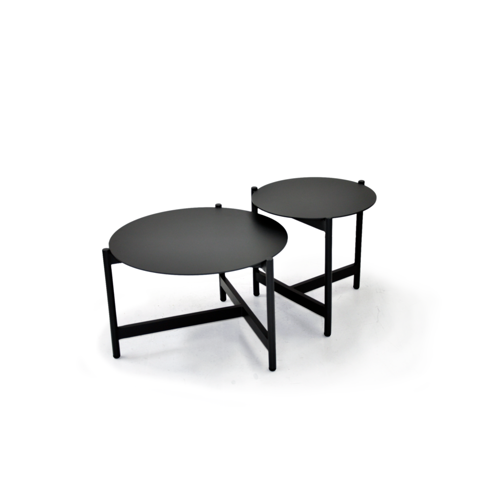 Harmony Outdoor Aluminum Round Coffee Table 2pc Set