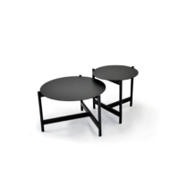 Harmony Outdoor Aluminum Round Coffee Table 2pc Set