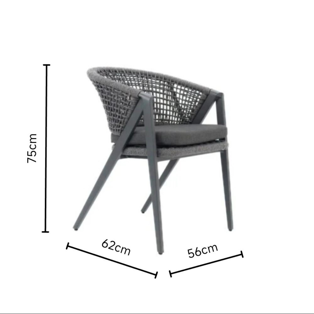 Pebble Outdoor Rope Dining Chair
