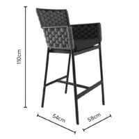 Equinox Outdoor Rope Bar Stool - Set of 4