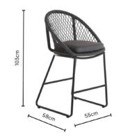 Sophie Outdoor Rope Bar Stool