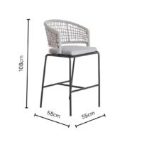 Elena Outdoor Rope Bar Stool
