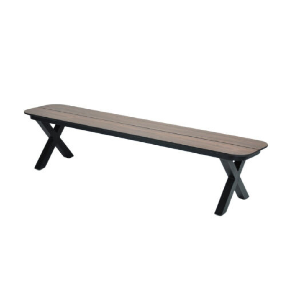 Atlas Outdoor Aluminum Dining Table and Bench 2pc set