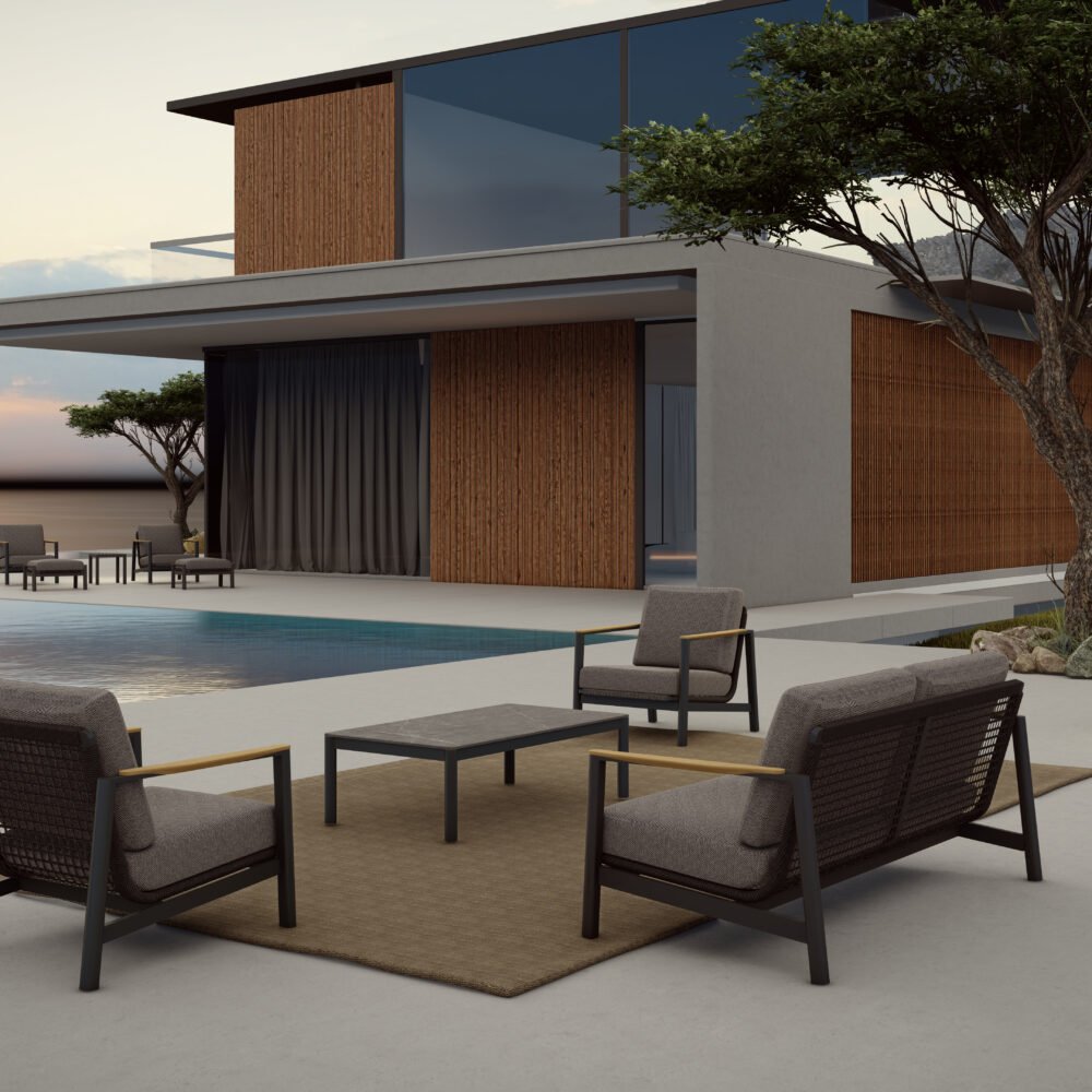 Reyne lounge – 4 Seater Charcoal