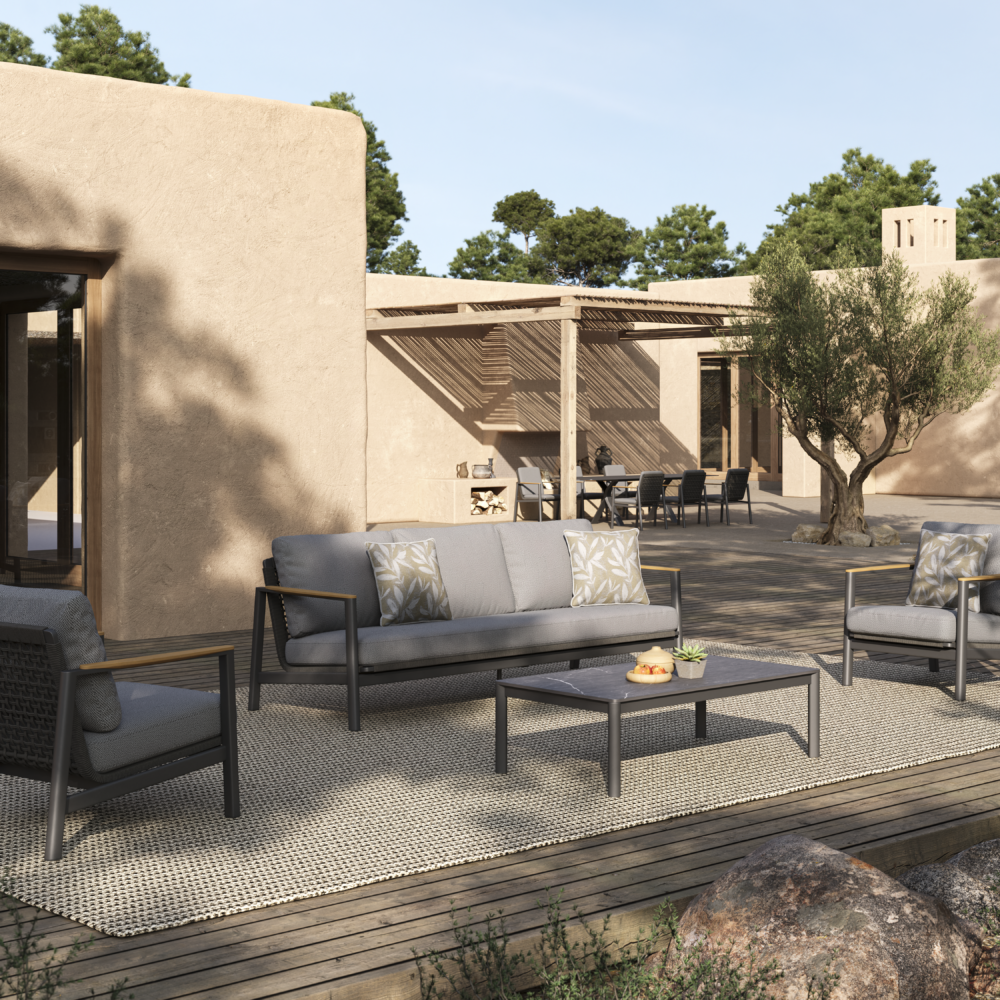 Reyne lounge – 5 Seater Charcoal