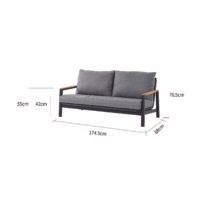 Reyne lounge – 4 Seater Charcoal