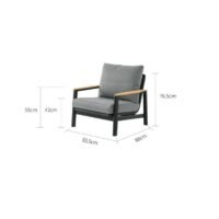 Reyne lounge – 4 Seater Charcoal