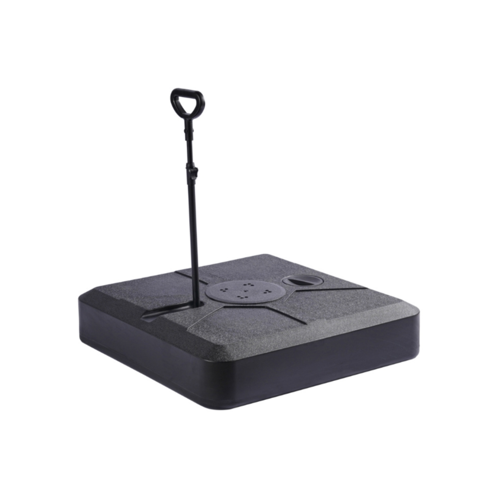 Outdoor Umbrella Base with Wheels and Rod-Black