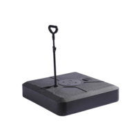 Outdoor Umbrella Base with Wheels and Rod - Black