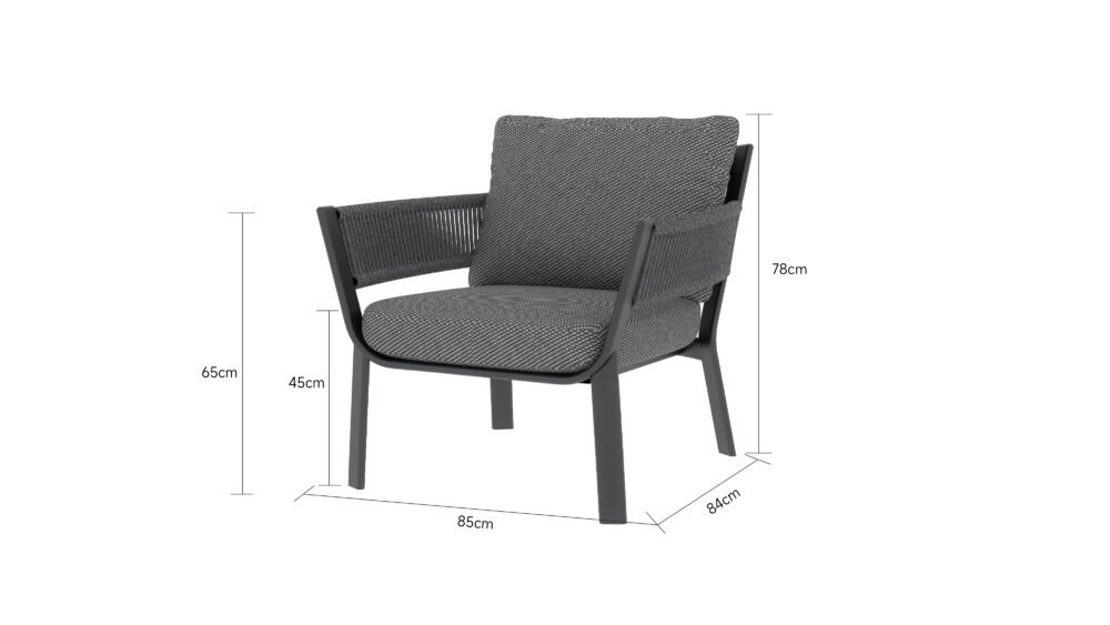 Mairin Lounge-4 seater Charcoal