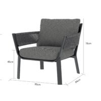 Mairin Lounge-4 seater Charcoal