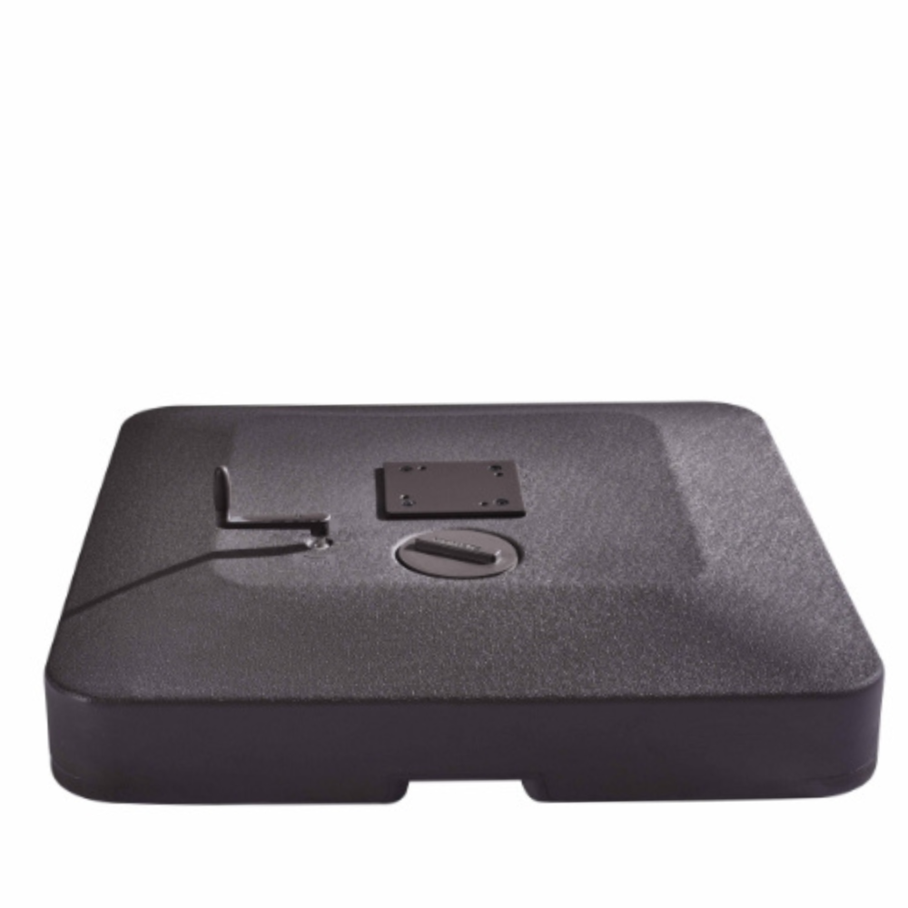 Outdoor Wheeled Resin Square Base 90 cm-Black