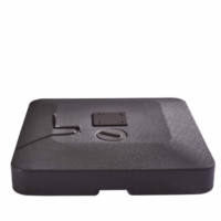 Outdoor Wheeled Resin Square Base 90 cm-Black