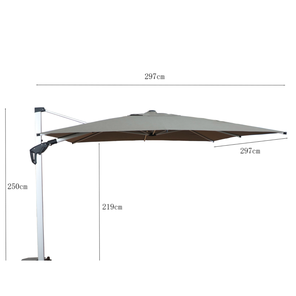 Stormshade Cantilever Umbrella 3m*3m in Black