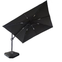 WindShield 3.3m x 3.3m Cantilever Umbrella with 4pcs refillable base