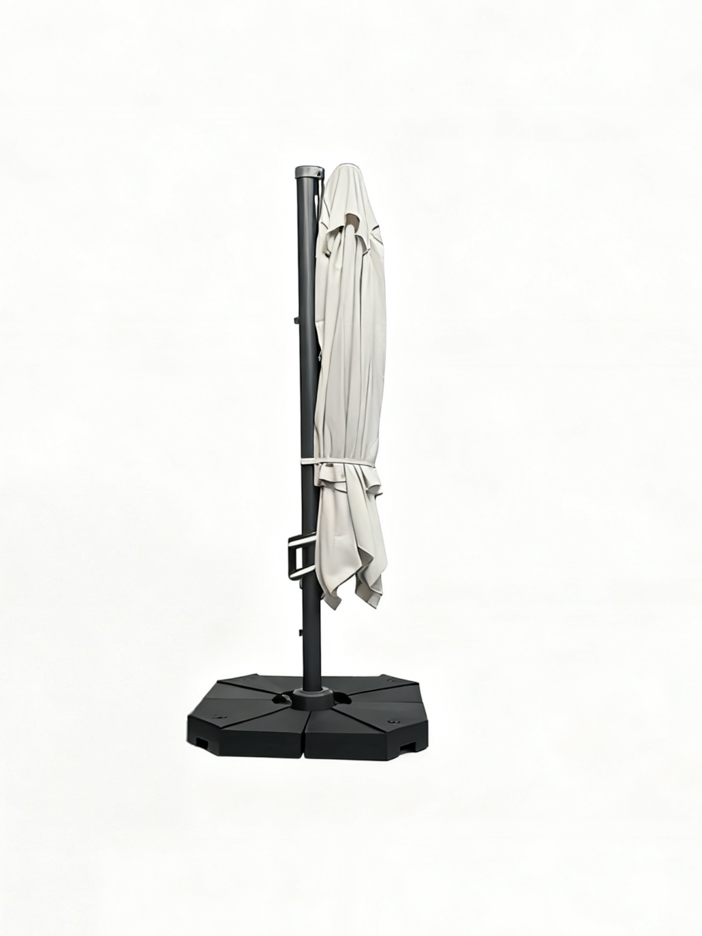 WindShield 3.3m x 3.3m Cantilever Umbrella with 4pcs refillable base