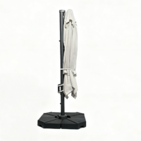 WindShield 3.3m x 3.3m Cantilever Umbrella with 4pcs refillable base