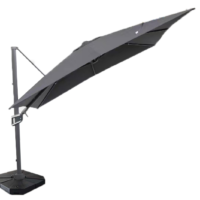 WindShield 3.3m x 3.3m Cantilever Umbrella with 4pcs refillable base