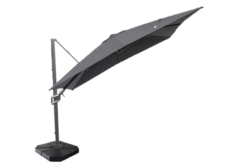 WindShield 3.3m x 3.3m Cantilever Umbrella with 4pcs refillable base