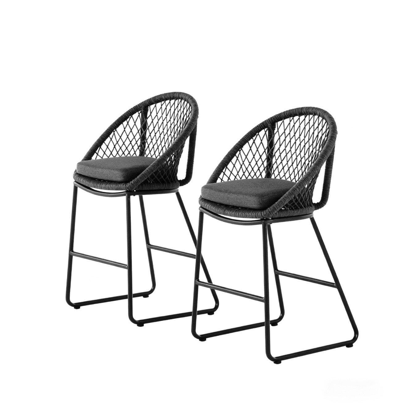 Sophie Outdoor Rope Bar Stool – Set of 2