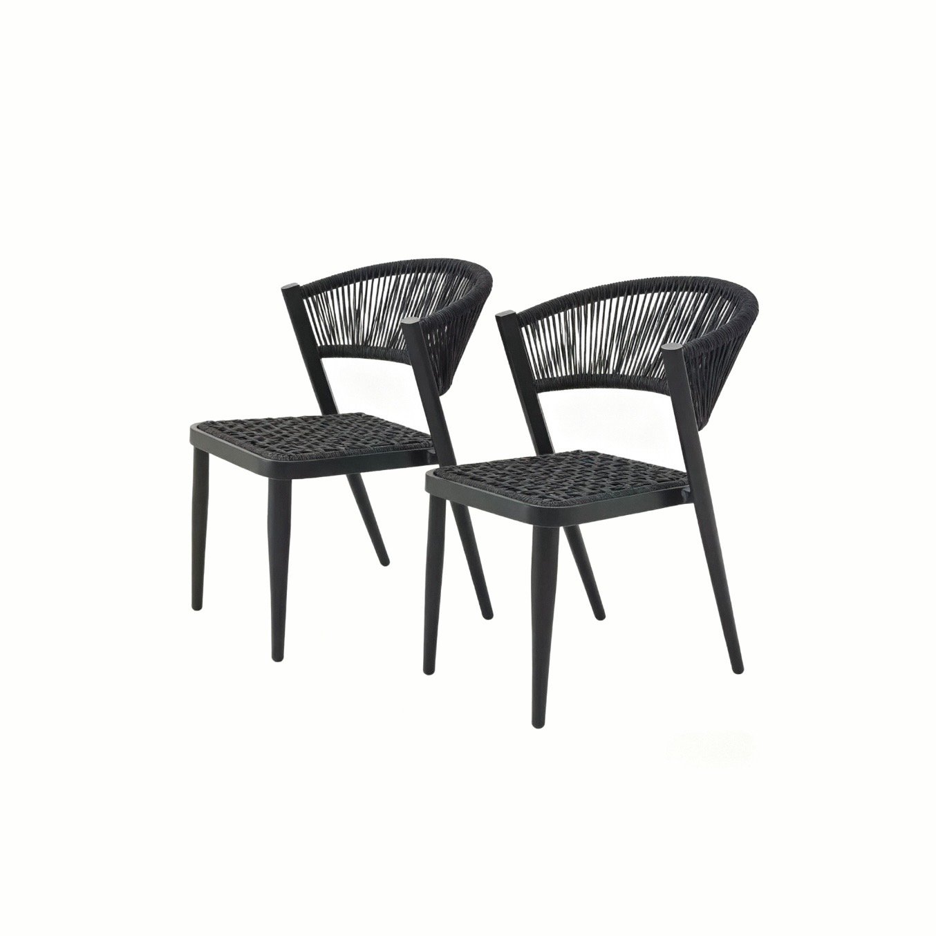 Dove Outdoor Rope Dining Chair – Set of 2