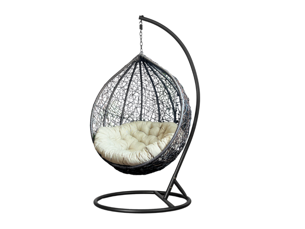 Outdoor Hanging Egg Chair Cushion - Round Beige