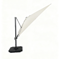 WindShield 3.3m x 3.3m Cantilever Umbrella with 4pcs refillable base