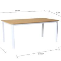Casablanca Dining Set with Bari Dining Chairs - Beige