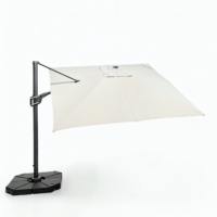 WindShield 3.3m x 3.3m Cantilever Umbrella with 4pcs refillable base