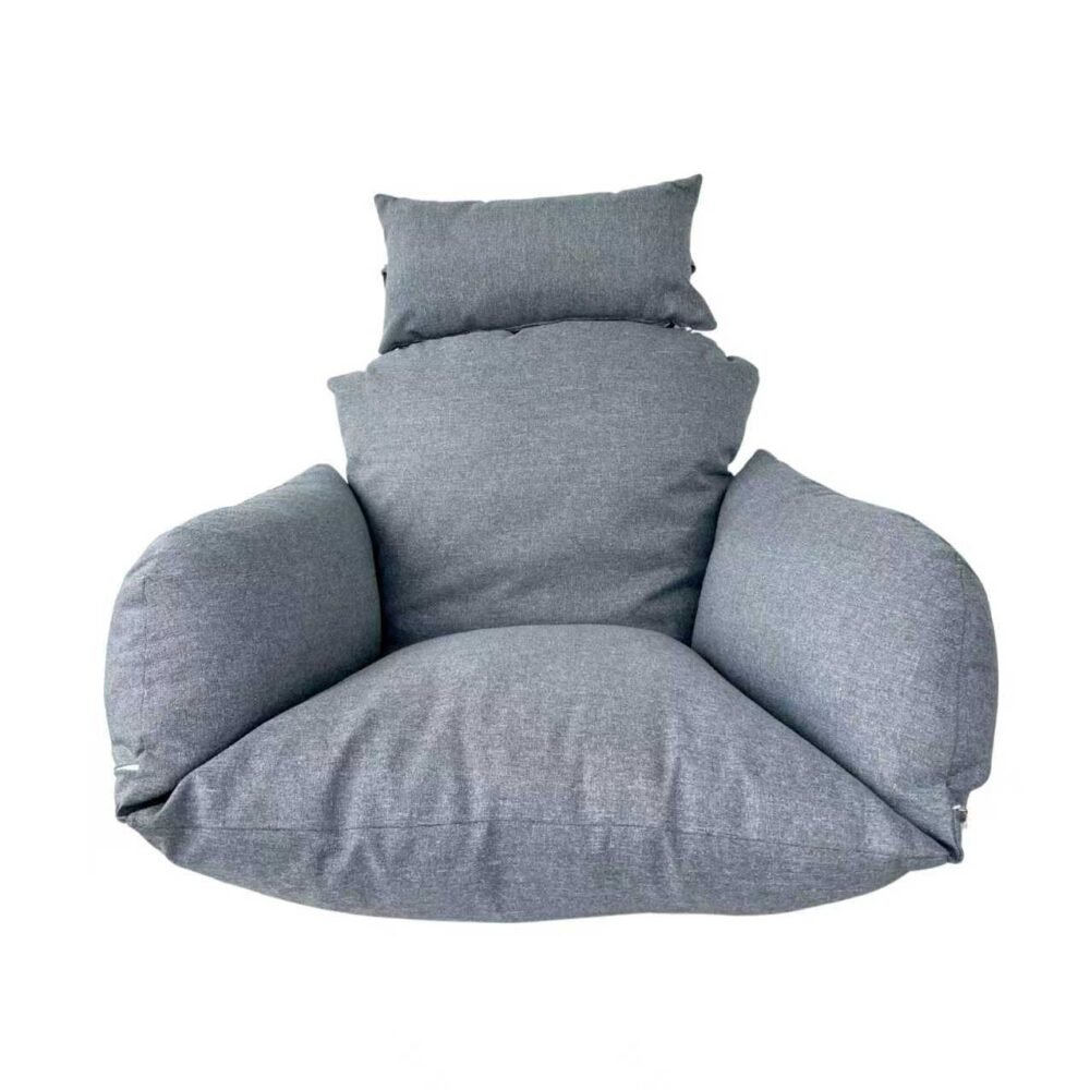 Outdoor Hanging Egg Chair Cushion - Chair-style Grey Blue